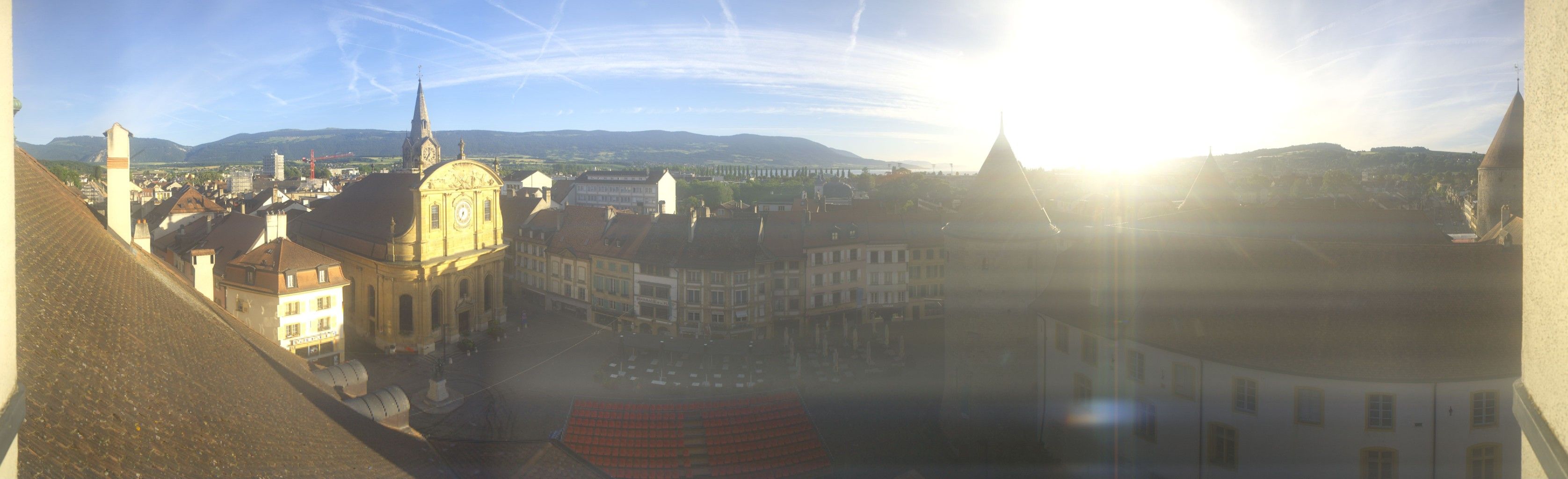 Yverdon-les-Bains: Place Pestalozzi - Yverdon-les-Bains Castle