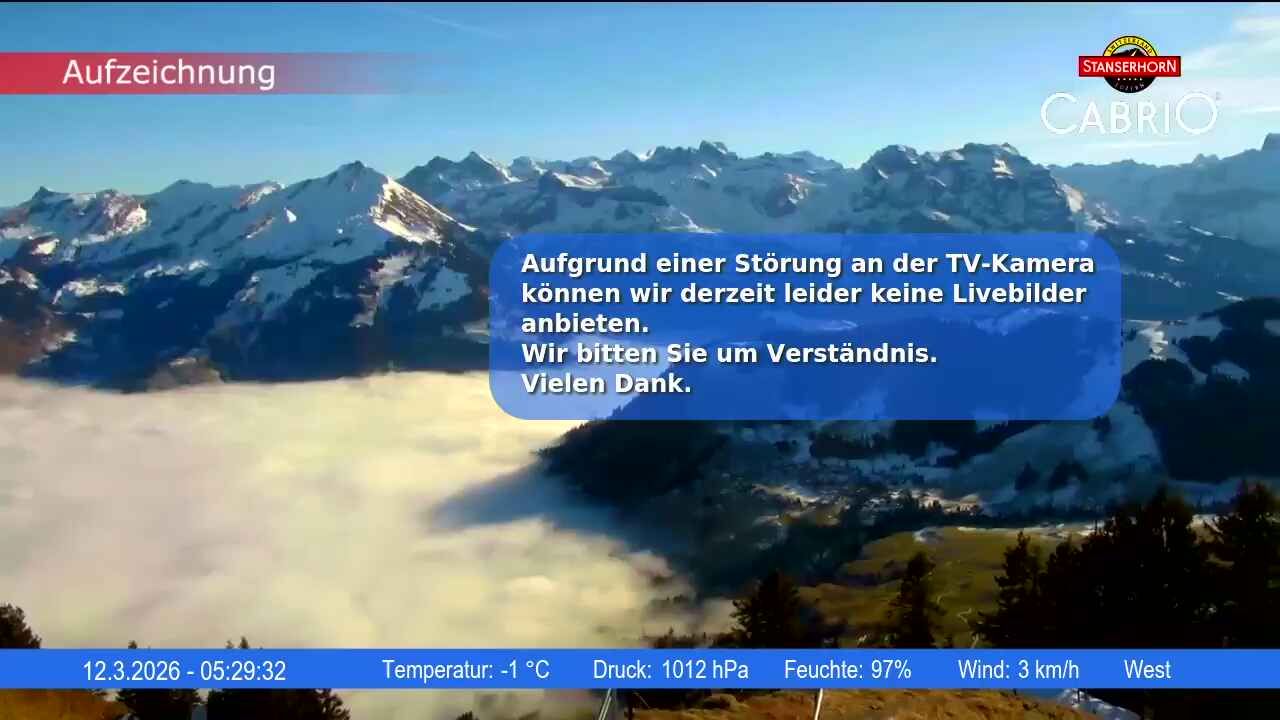 Stans: Stanserhorn Live-Bild