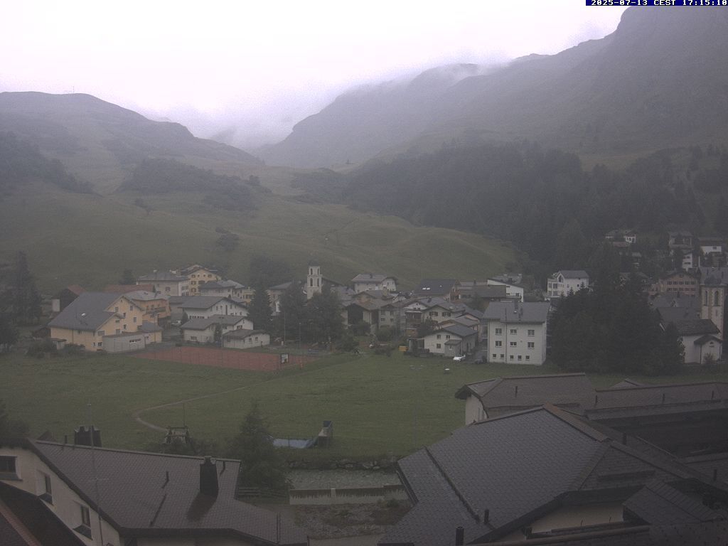 Bivio (Stalla): Residenza Plaz - Sicht von der Residenza Plaz auf