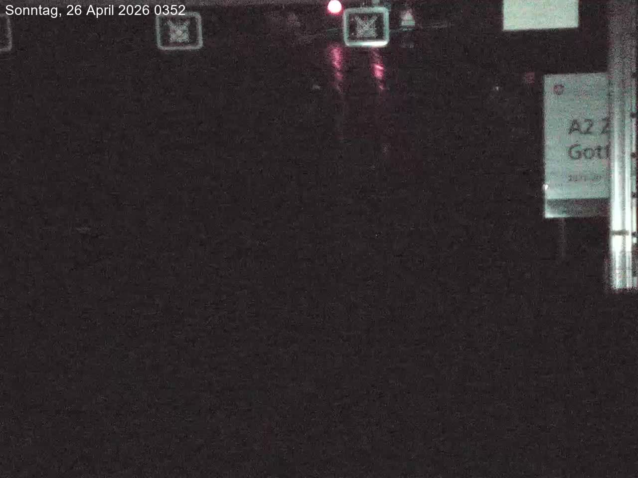 Wassen: A2/E35, Gotthardtunnel, Göschenen in Richtung Süd