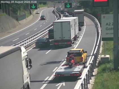 Wassen: A2/E35, Gotthardtunnel, Göschenen in Richtung Süd