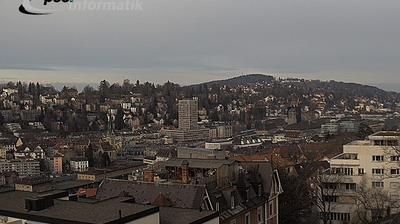 St. Gallenkappel: Stadt St. Gallen, City Panorama - Blick Richtung Stadtzentrum und Bodensee