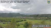 Dernière vue de jour à partir de Oberwernberg: Wernberg − Duel − Blick nach Süden zum Mittagskogel