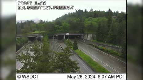 Traffic Cam Beaumont: I-90 at MP 7.1: Island Crest Way