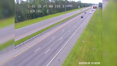 Traffic Cam Palm Coast: I-95 @ MM 298.9 SB