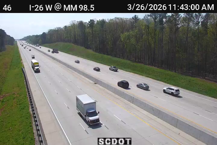 Traffic Cam Friarsgate: I-26 E @ MM 92.5
