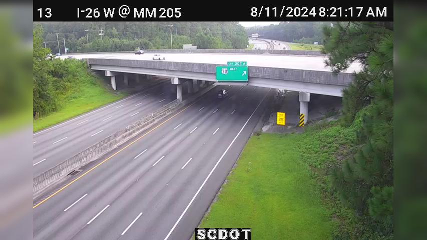 Traffic Cam North Charleston: I-26 W @ MM 205 (US 78 East)