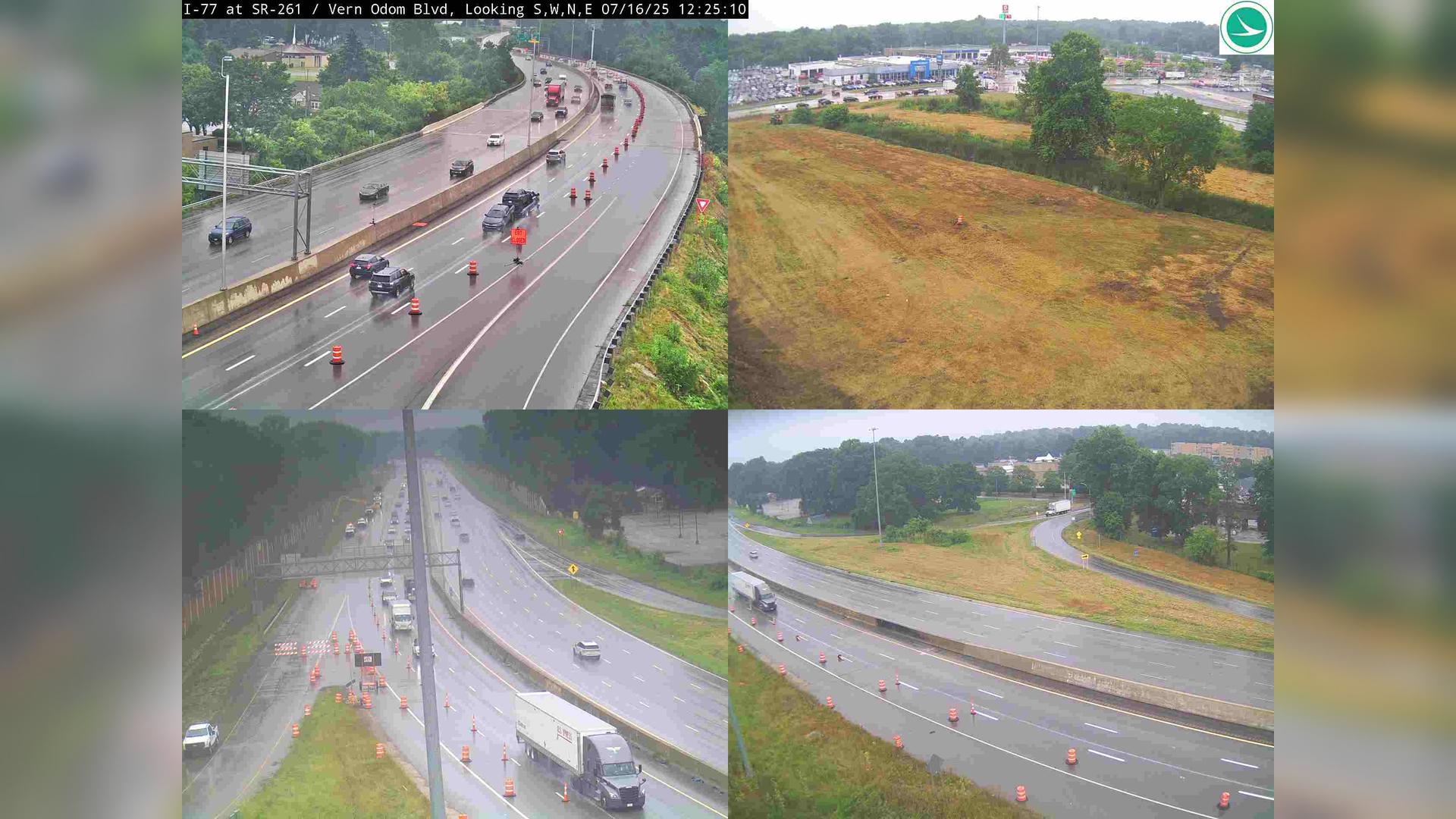 Traffic Cam Akron: I-77 at SR-261 - Vern Odom Blvd