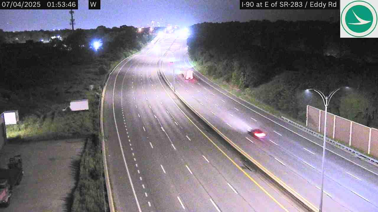 Traffic Cam East Cleveland: I-90 at E of SR-283 - Eddy Rd