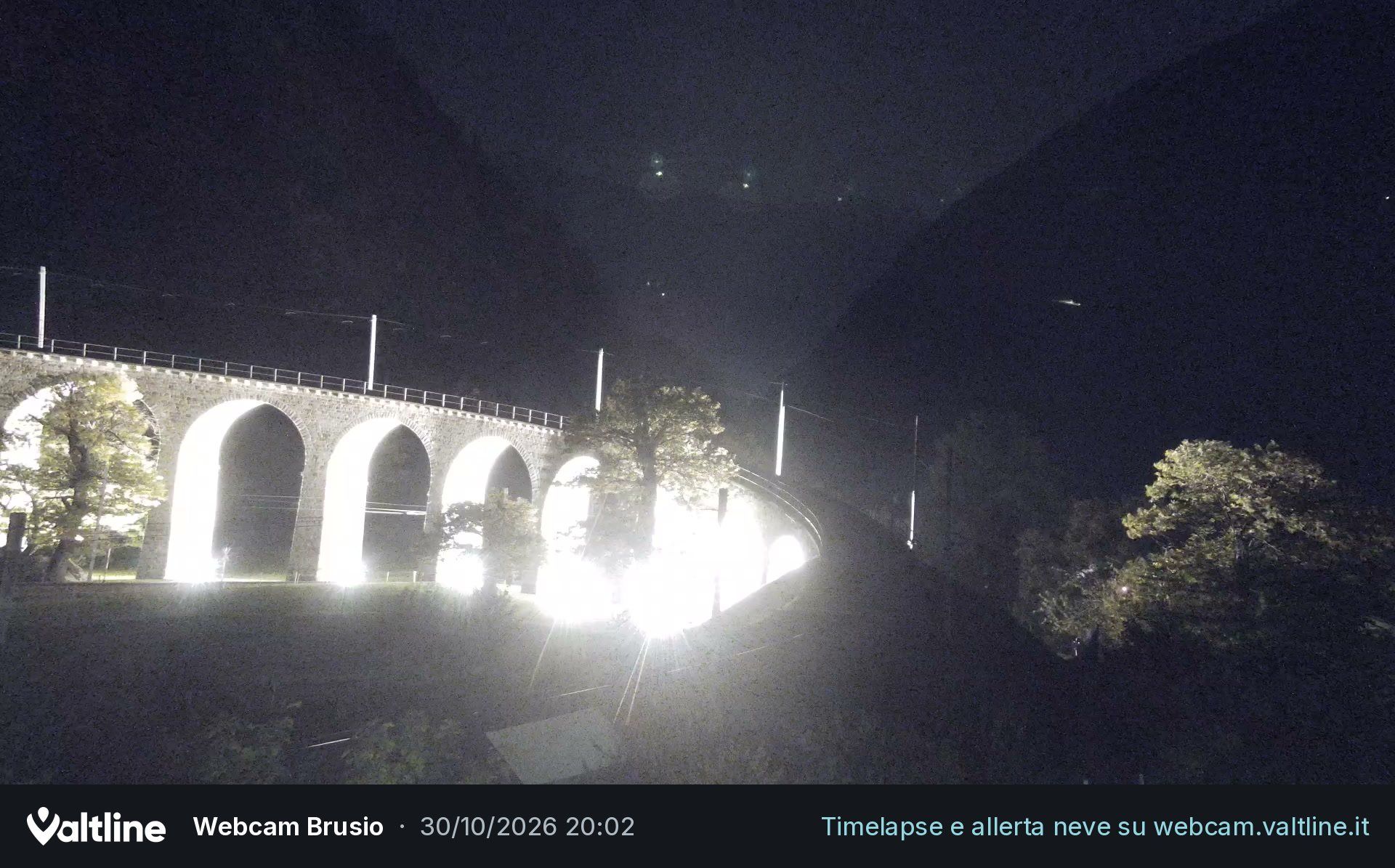 Brusio: Li Canvi: Webcam Trenino Rosso - Bernina Express in Valposchiavo