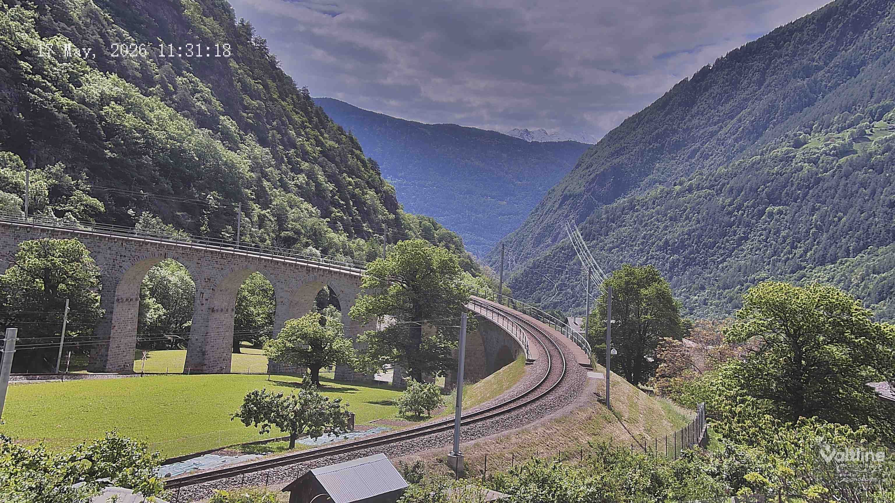 Brusio: Li Canvi: Webcam Trenino Rosso - Bernina Express in Valposchiavo