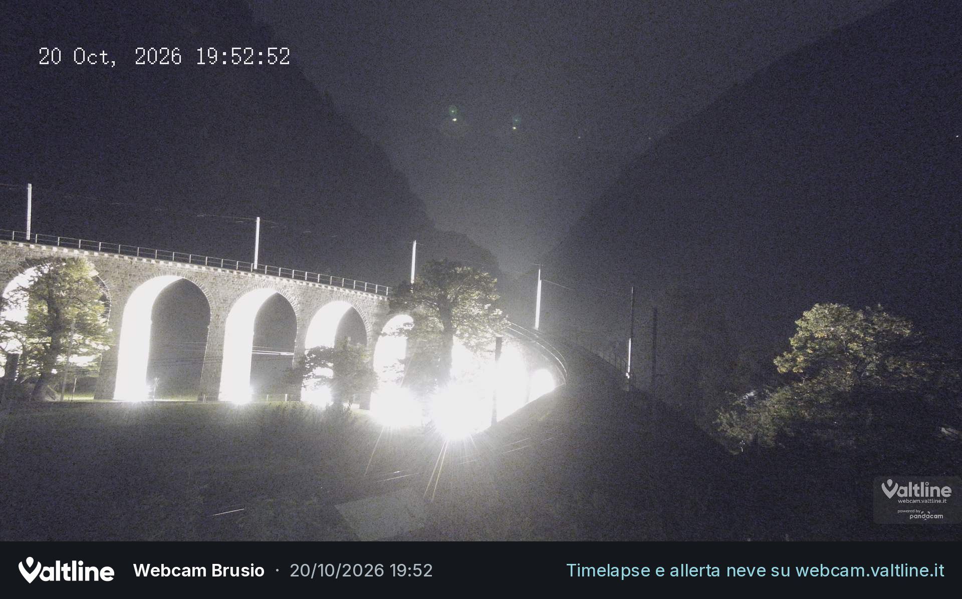 Brusio: Li Canvi: Webcam Trenino Rosso - Bernina Express in Valposchiavo