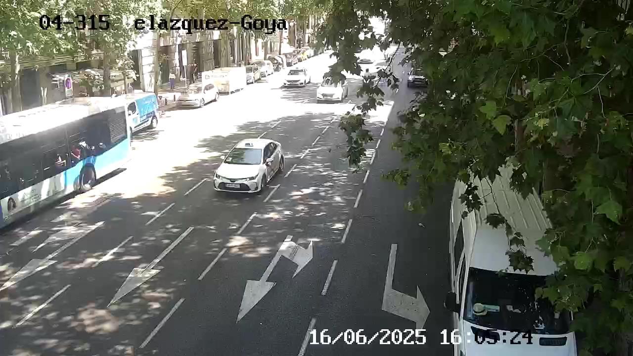 Recoletos: Traffic in Velazquez-Goya Webcam