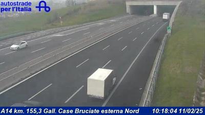 Preview delle webcam di Pesaro: A14 km. 155,3 Gall. Case Bruciate esterna Nord