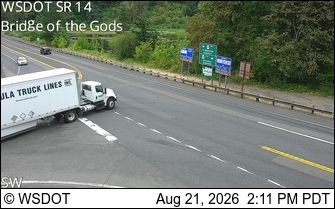 Traffic Cam Cascade Locks: SR 14 at MP 41.5: Bridge of the Gods