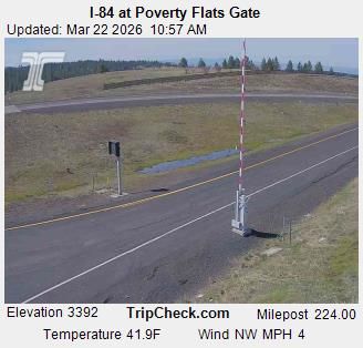 Traffic Cam Umatilla: I-84 at Poverty Flats Gate
