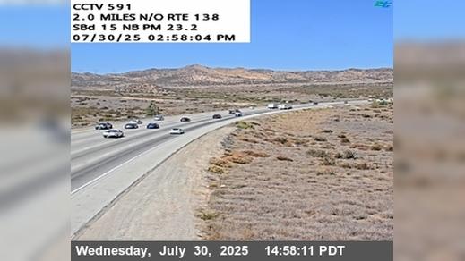 Traffic Cam Alray › North: I-15 : (591) n/o Route 138