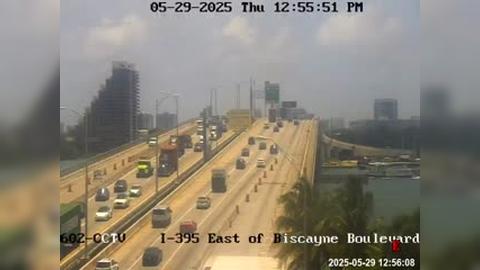 Traffic Cam Miami: I-395 East of Biscayne Boulevard