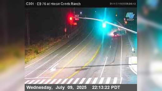 Traffic Cam Pala Mesa: C301) EB 76 at Horse Creek Ranch Rd