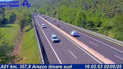 Preview delle webcam di Arezzo: A01 km. 357,8 - itinere sud