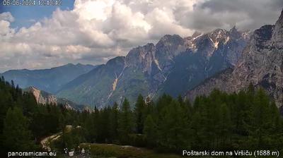 Zadnja slika ob 12h: Poštarki dom na Vršiču (1688m)