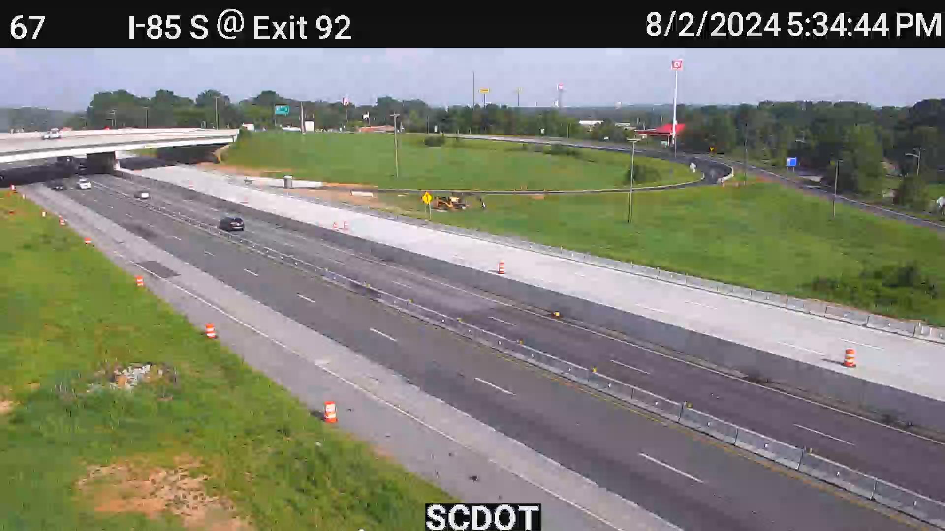 Traffic Cam Pleasant Meadows: I-85 S @ MM 92.1 (Exit)