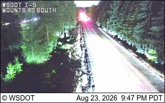 Traffic Cam Lacey: I-5 at MP 116.1: Mounts Rd South
