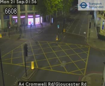 Traffic Cam London: A4 Cromwell Rd/Gloucester Rd