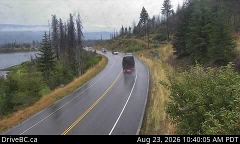 Traffic Cam Sorrento › East: Hwy 1, east Squilax Bridge, looking east