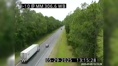 Traffic Cam Lake CIty: I-10 @ MM 306.6 WB