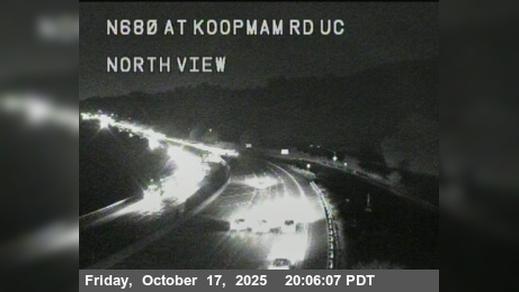 Traffic Cam Scotts Corner › North: TVA05 -- I-680 : AT KOOPMAN RD UC