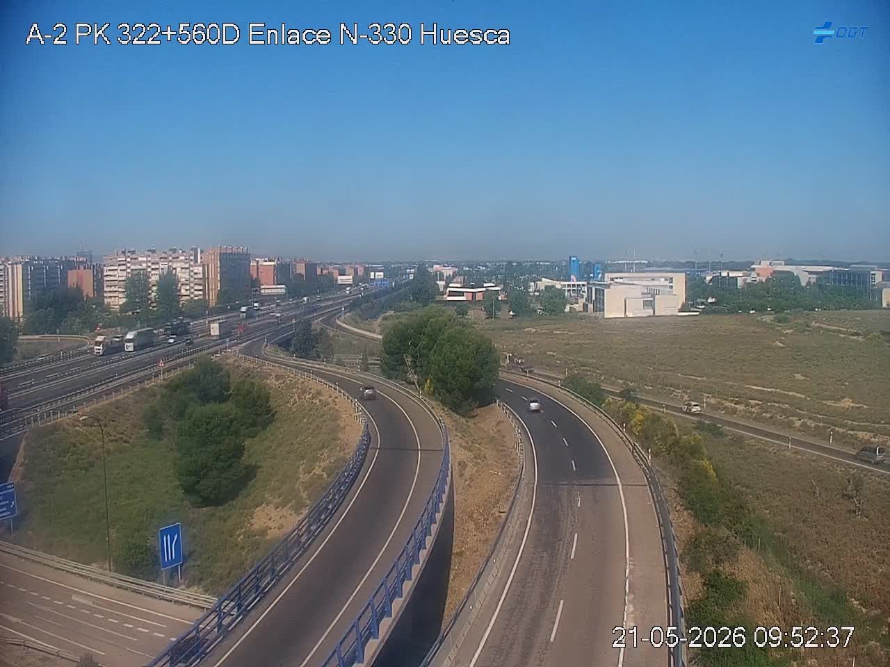 Traffic Cam Zaragoza: Carretera de Huesca - Z-40 - Actur - N-330 - A-2 - Autovía del Nordeste
