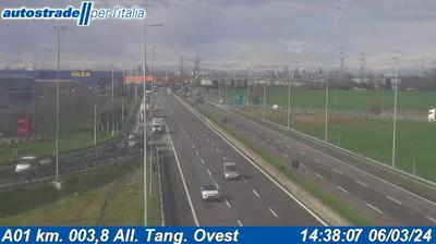 Preview delle webcam di San Giuliano Milanese: A01 km. 003,8 All. Tang. Ovest