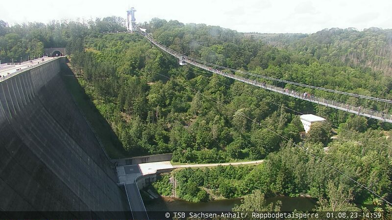 Traffic Cam Thale: Rappbodetalsperre 2 - Damm + Tunneleinfahrt
