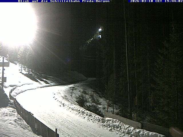 Traffic Cam Bergun Filisur: Schlittelbahn Preda-Bergün