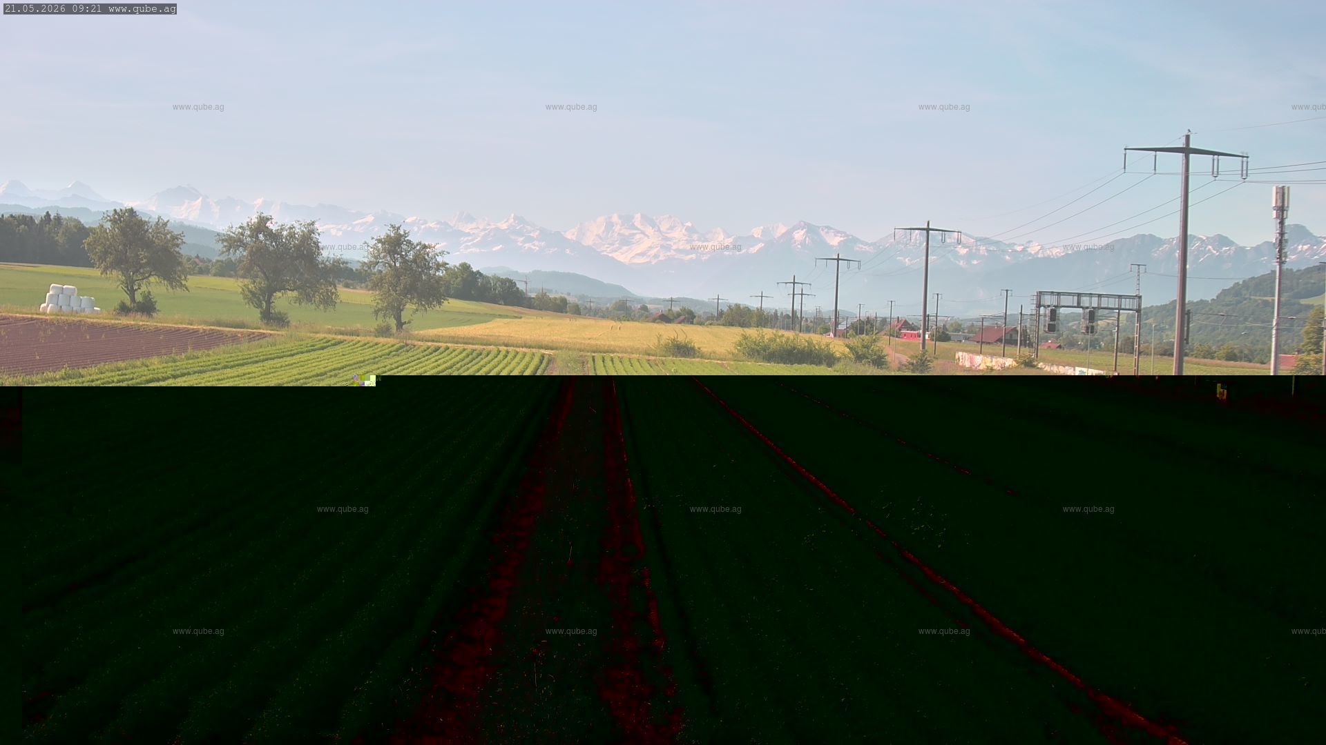 Rubigen: Sicht in Richtung Berner Oberland