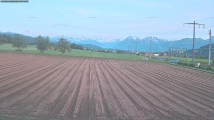 Rubigen: Sicht in Richtung Berner Oberland