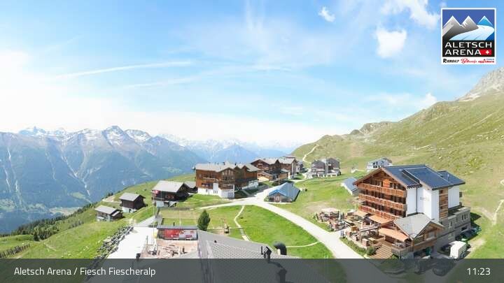 Fiesch › Südwesten: Schweizer Skischule Fiesch - Ferienwohnung Nowak Chalet Fiescheralp Adlerhorst Kühboden