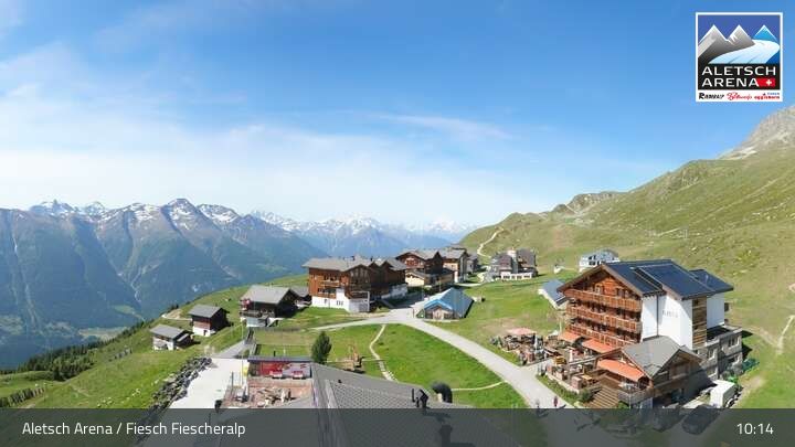 Fiesch › Südwesten: Schweizer Skischule Fiesch - Ferienwohnung Nowak Chalet Fiescheralp Adlerhorst Kühboden