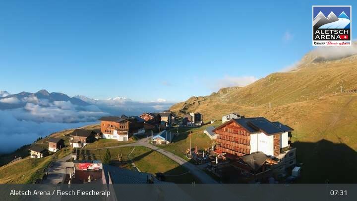 Fiesch › Südwesten: Schweizer Skischule Fiesch - Ferienwohnung Nowak Chalet Fiescheralp Adlerhorst Kühboden