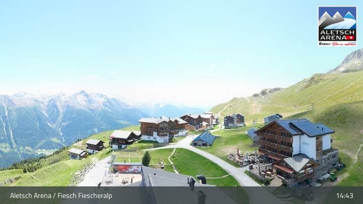 Fiesch › Südwesten: Schweizer Skischule Fiesch - Ferienwohnung Nowak Chalet Fiescheralp Adlerhorst Kühboden