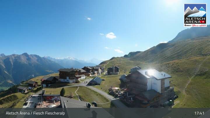 Fiesch › Südwesten: Schweizer Skischule Fiesch - Ferienwohnung Nowak Chalet Fiescheralp Adlerhorst Kühboden