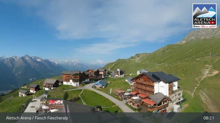 Fiesch › Südwesten: Schweizer Skischule Fiesch - Ferienwohnung Nowak Chalet Fiescheralp Adlerhorst Kühboden
