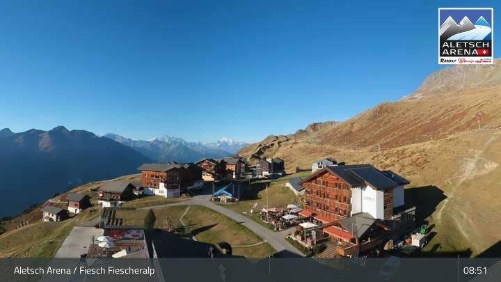 Fiesch › Südwesten: Schweizer Skischule Fiesch - Ferienwohnung Nowak Chalet Fiescheralp Adlerhorst Kühboden