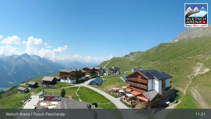 Fiesch › Südwesten: Schweizer Skischule Fiesch - Ferienwohnung Nowak Chalet Fiescheralp Adlerhorst Kühboden