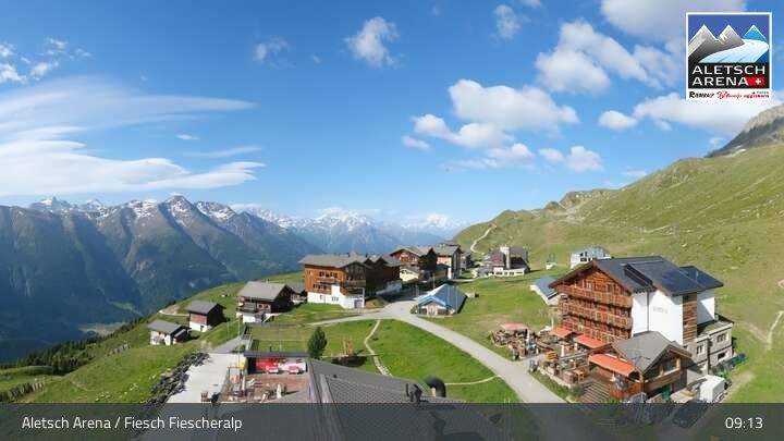 Fiesch › Südwesten: Schweizer Skischule Fiesch - Ferienwohnung Nowak Chalet Fiescheralp Adlerhorst Kühboden