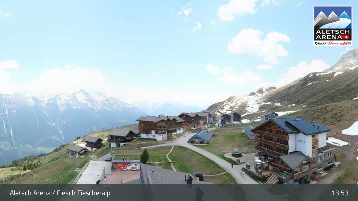 Fiesch › Südwesten: Schweizer Skischule Fiesch - Ferienwohnung Nowak Chalet Fiescheralp Adlerhorst Kühboden