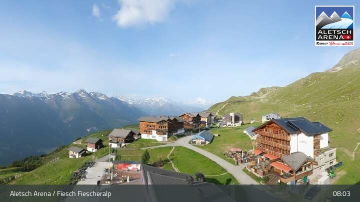 Fiesch › Südwesten: Schweizer Skischule Fiesch - Ferienwohnung Nowak Chalet Fiescheralp Adlerhorst Kühboden