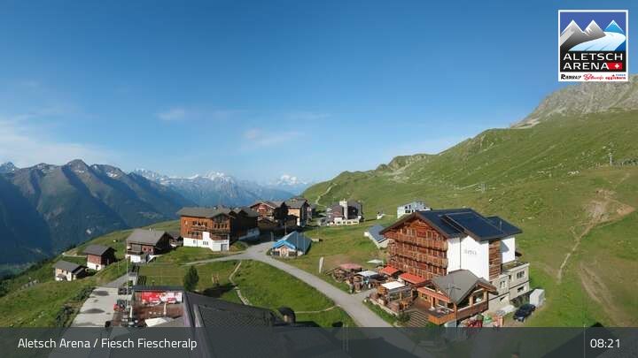 Fiesch › Südwesten: Schweizer Skischule Fiesch - Ferienwohnung Nowak Chalet Fiescheralp Adlerhorst Kühboden