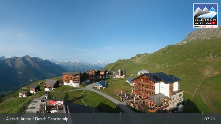 Fiesch › Südwesten: Schweizer Skischule Fiesch - Ferienwohnung Nowak Chalet Fiescheralp Adlerhorst Kühboden